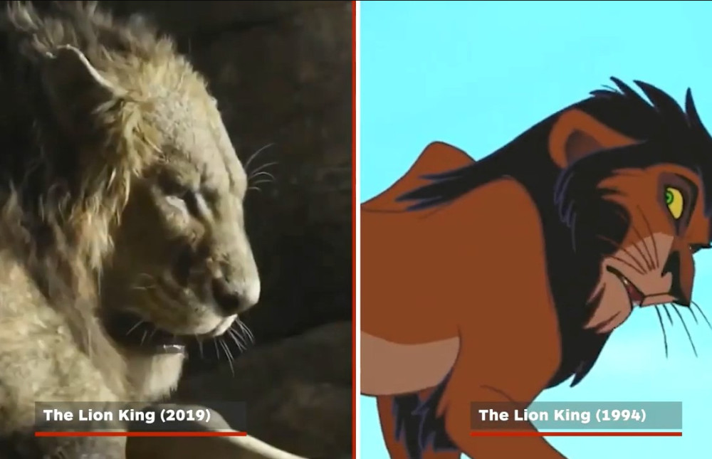 《狮子王》真人vs动画,辛巴还原度报表,刀疤造型是来