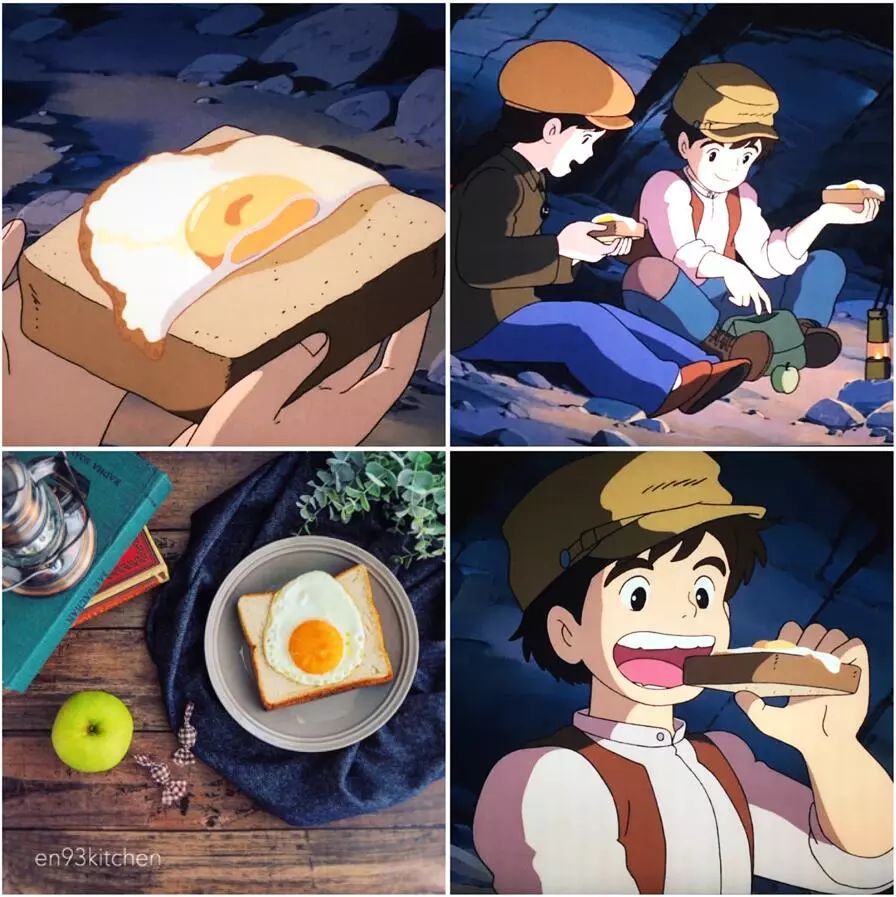 都是对宫崎骏或者吉卜力动画中出现的美食的实体还原图