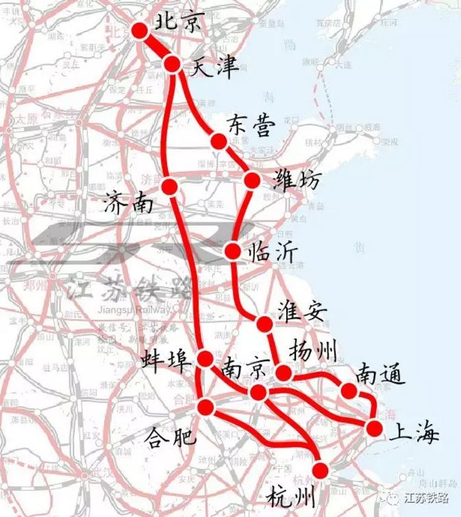 利用规划合宿新高铁,徐盐高铁,连镇铁路 转入规划中的北沿江高铁进入