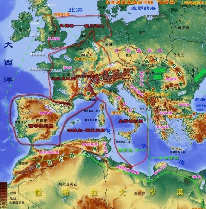 (地中海与海中地) 6 关中平原 与 欧罗巴洲