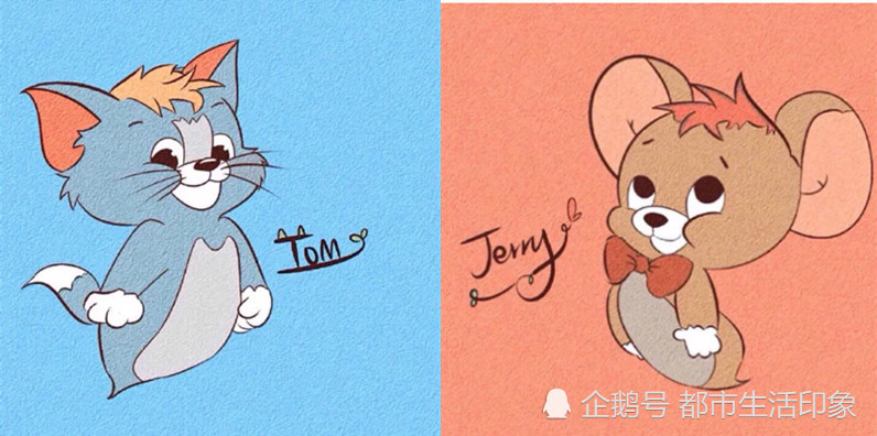 超有爱 回忆杀的猫和老鼠情侣头像:喜欢是你,欢喜亦是