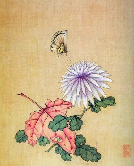 国画中的花蝴蝶,美成了百花仙子!