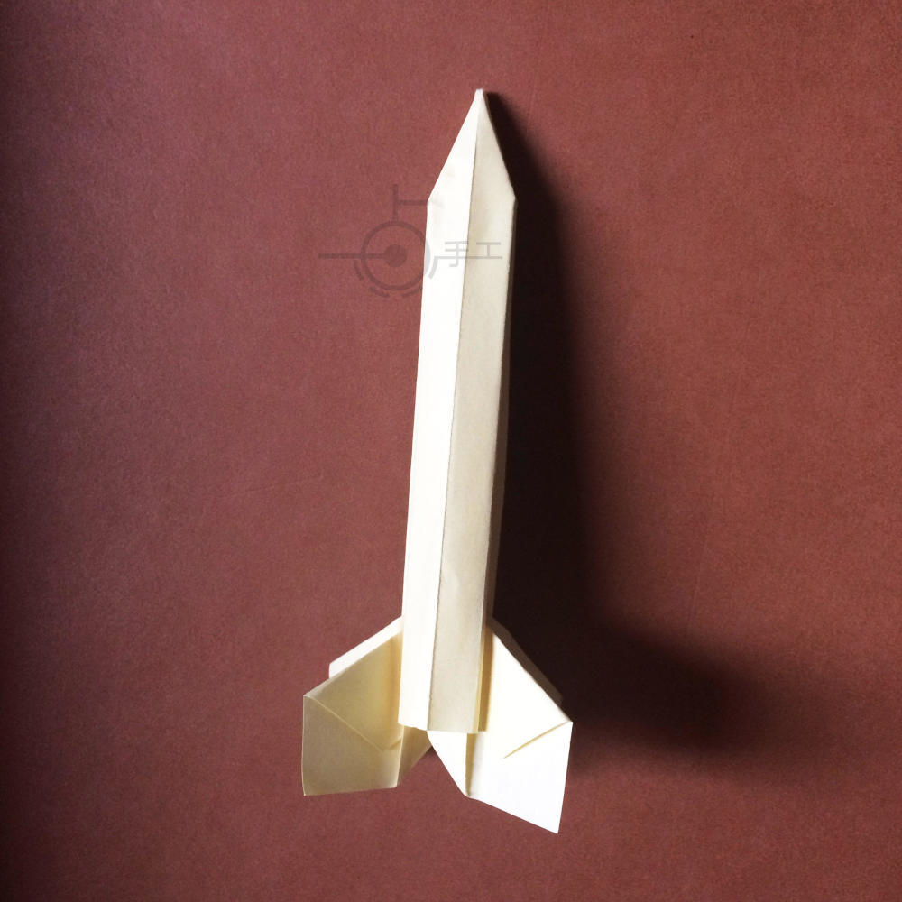 火箭手工折纸方法,好玩又简单,关键还是立体的