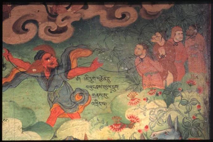 布达拉宫鲁康寺西墙壁画