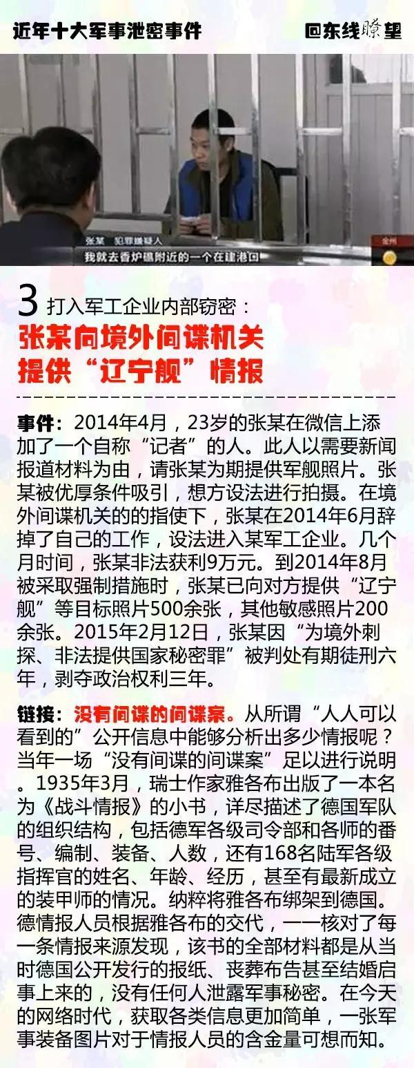 他们因为泄露军事秘密被严惩 有人已被判处死刑