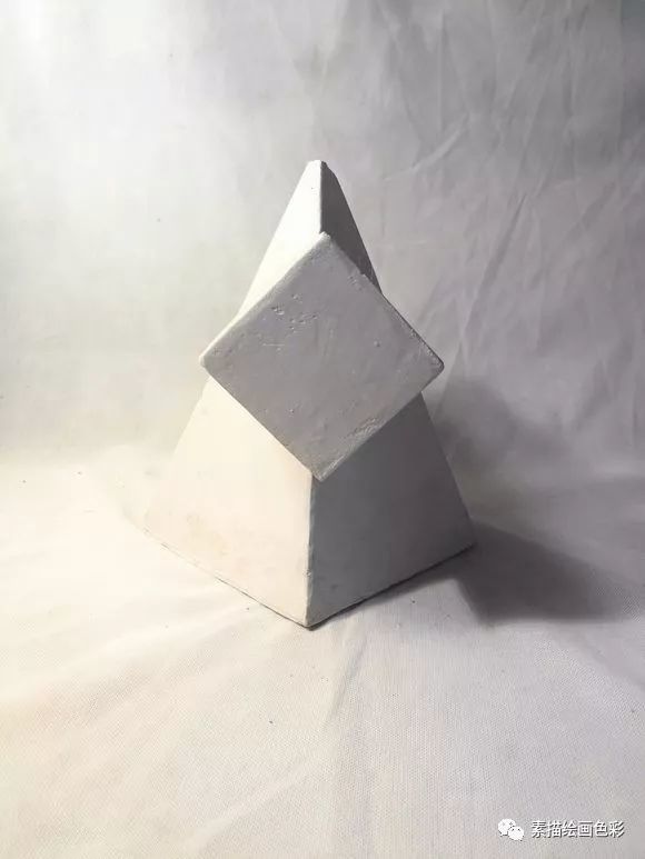 素描石膏几何体 棱锥棱柱贯穿体(穿插体)