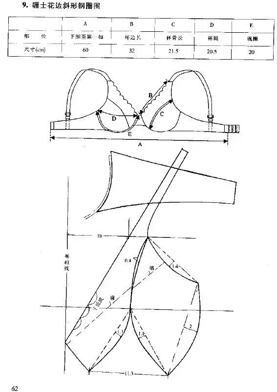 内衣制版纸样: 比基尼,丁字裤,平角裤,钢圈围,裁剪纸样