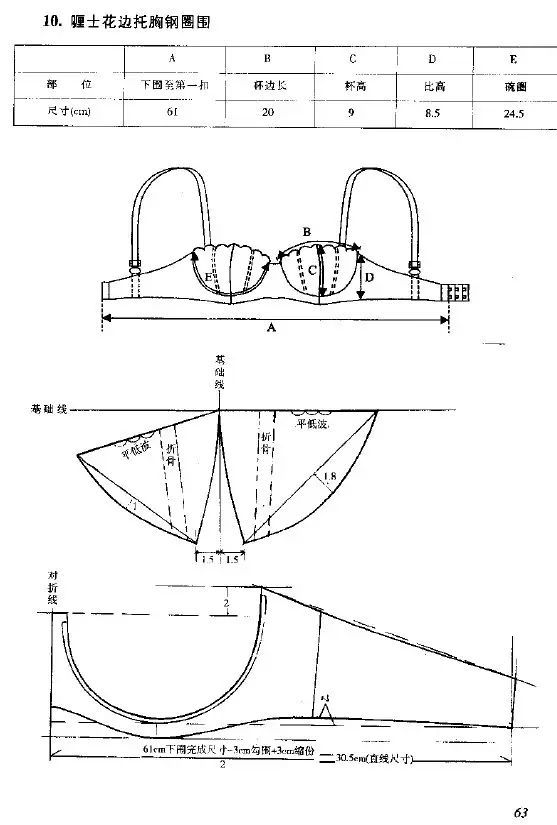 内衣制版纸样: 比基尼,丁字裤,平角裤,钢圈围,裁剪纸样