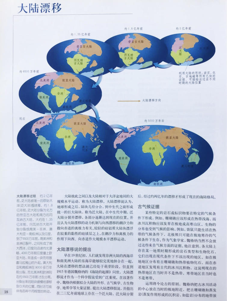 第18-21页 1960年,地质学家赫斯在大陆漂移说的基础上提出了海底扩张