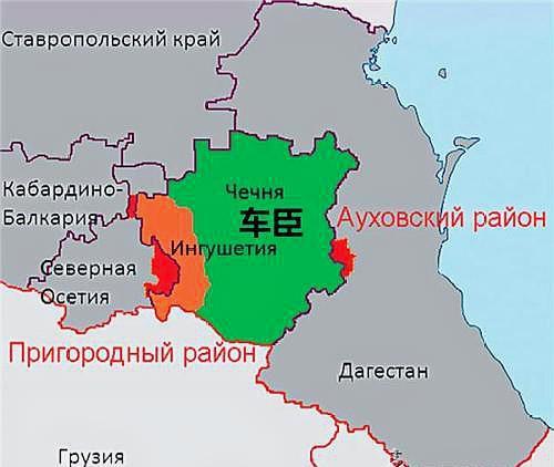 车臣地图