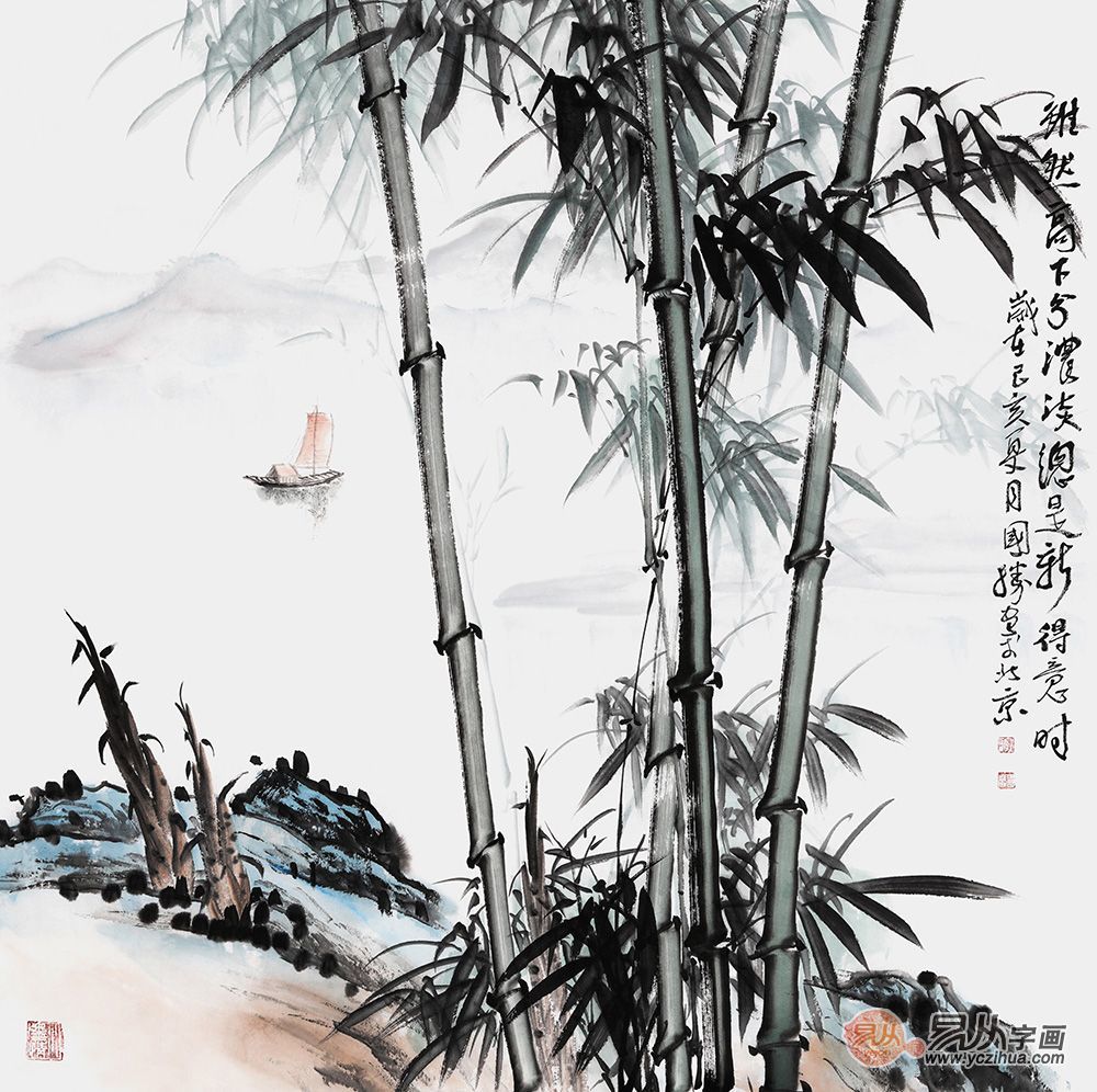 国画竹子山水画——画家李国胜竹子10幅鉴赏