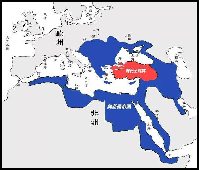 奥斯曼土耳其帝国鼎盛时期疆域-横跨欧亚非三大洲