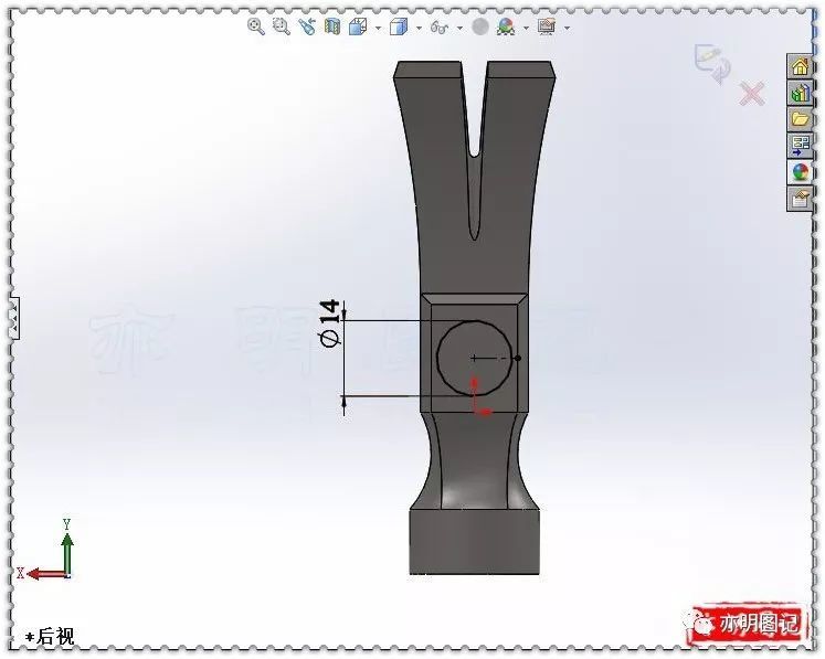 solidworks画锤子,用solidworks画 亦明图记:solidworks绘制羊角锤模型,重点在于使用投影曲线生成放样