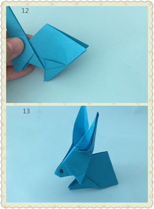 兔子折纸步骤4