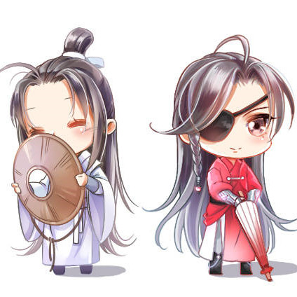 《天官赐福》q版头像,花小狼:反正草也不会有毒,吃一