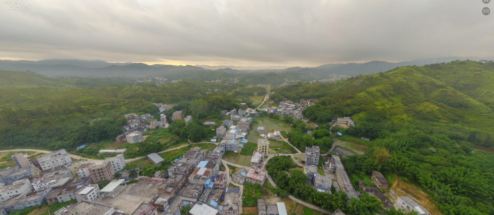 广西北流市白马镇根垌村航拍