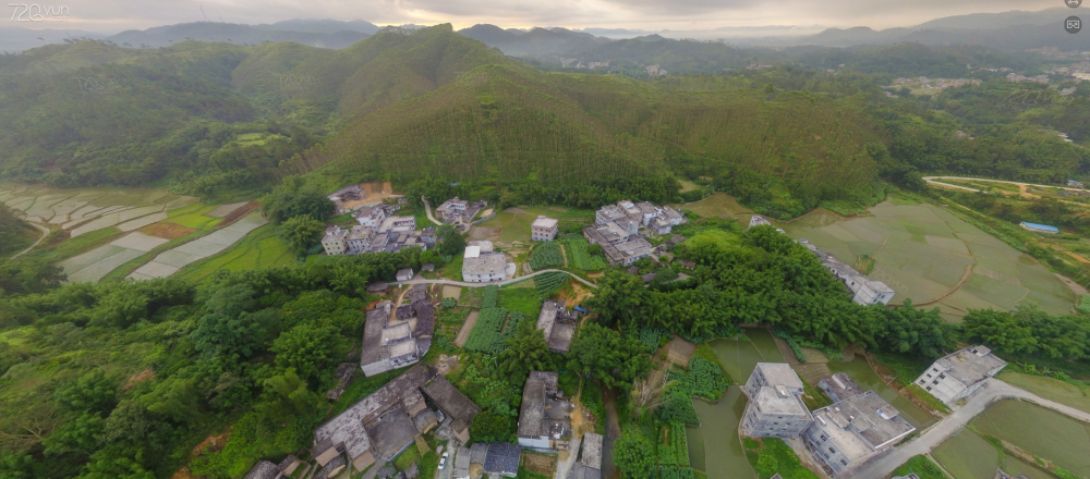 广西北流市白马镇根垌村航拍