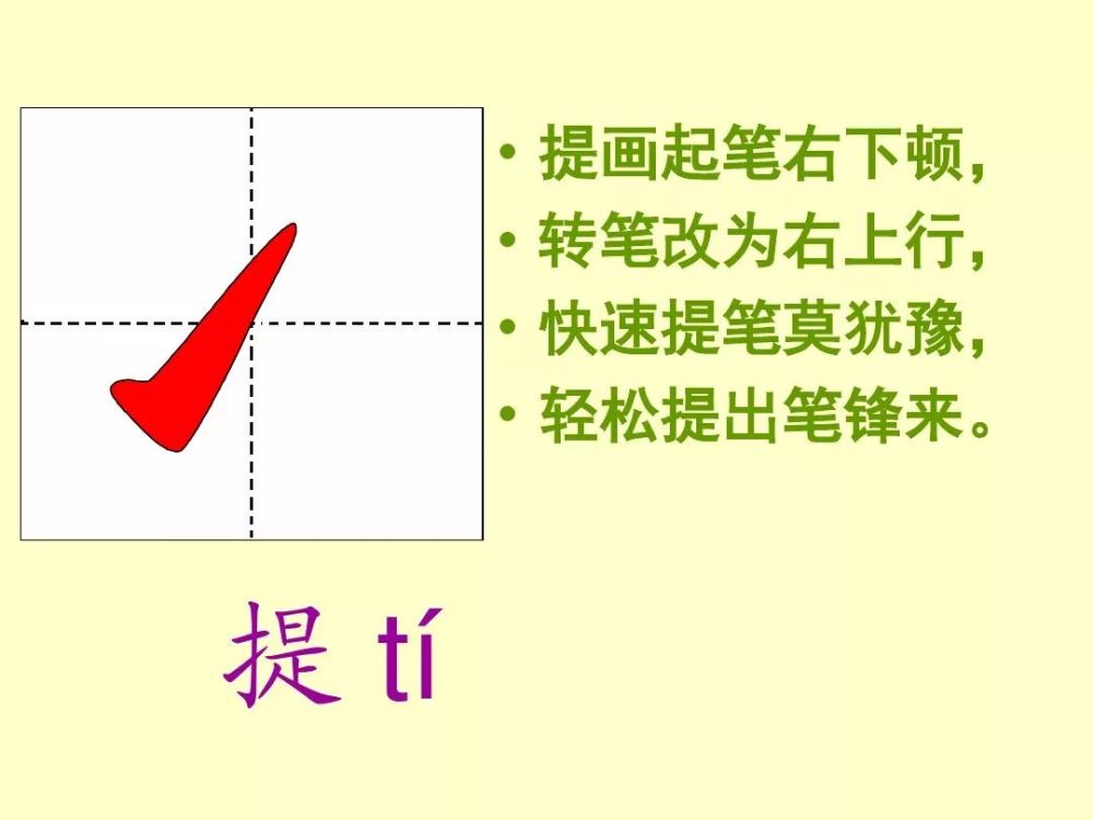 汉字的笔画名称表及写法
