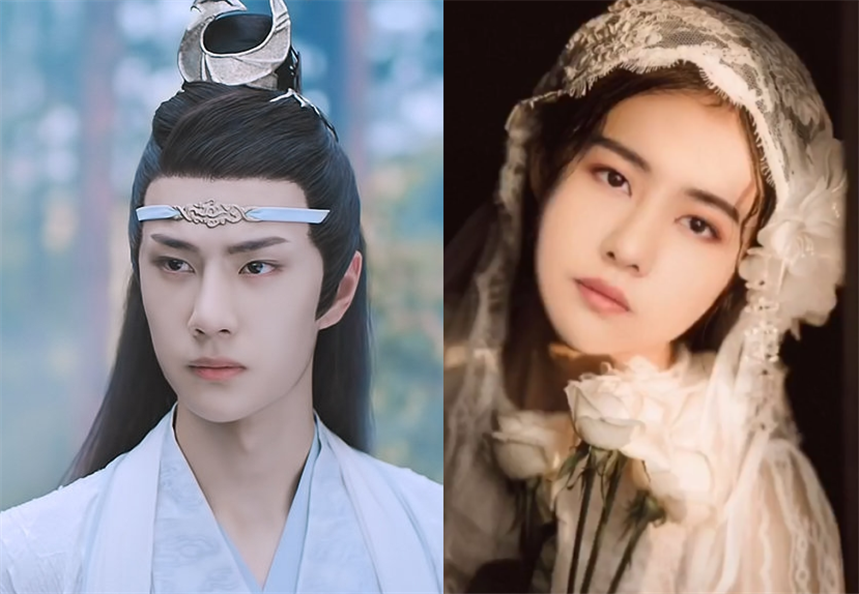 "陈情令"穿女装啥样?肖战元气,王一博气质,看到他接受