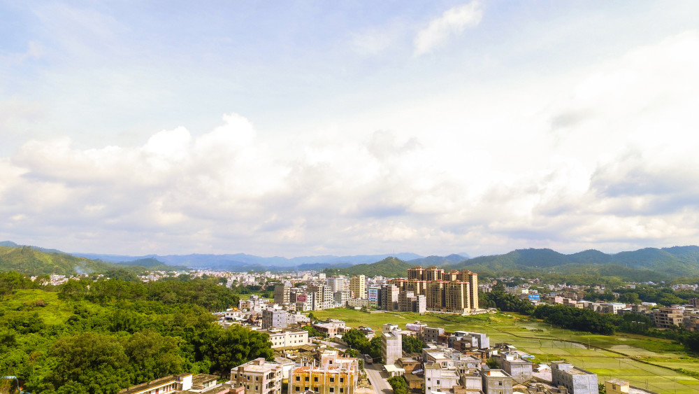 广西北流市白马镇垌尾村航拍