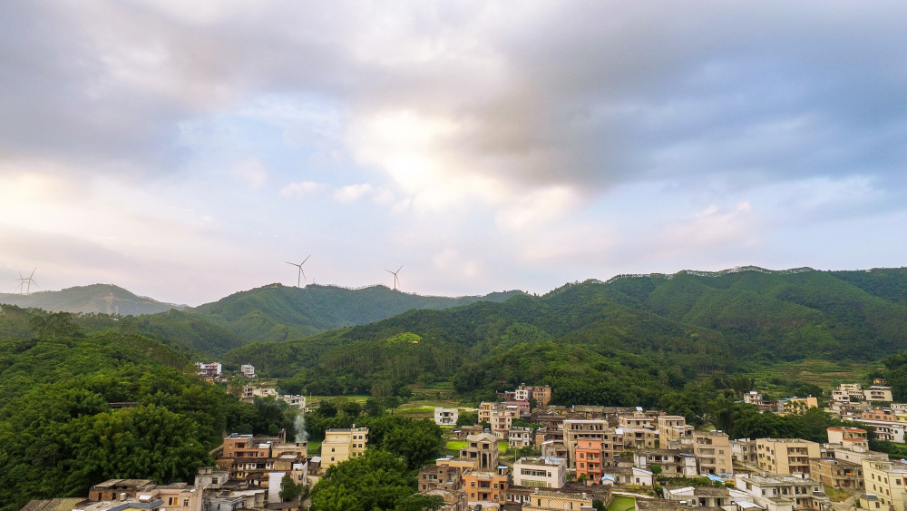 广西北流市白马镇东塘村航拍