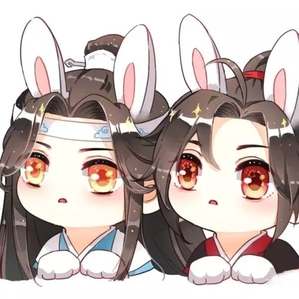 最近超火的一组《魔道祖师》头像:化身小兔兔的忘羡cp