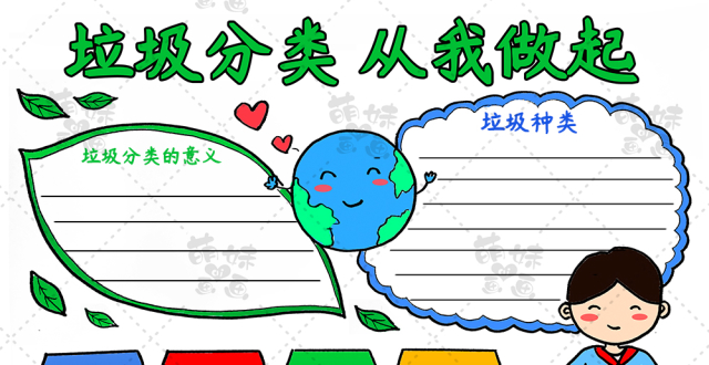 垃圾分类手抄报或画