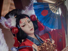 阴阳师玉藻前cosplay,小姐姐端庄大气,展现非凡魅力