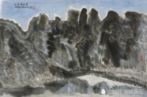 中国青年画家彭水影非现实主义奇幻山水国画