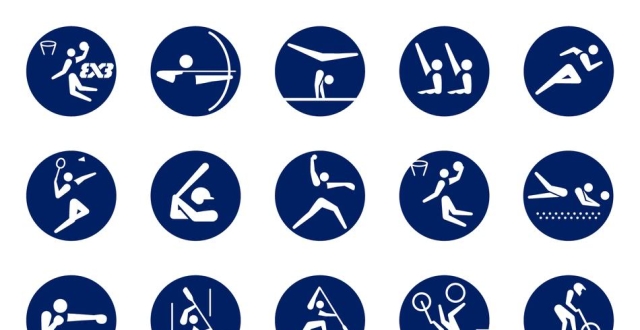 东京奥运会动态图标设计展示运动之美