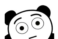 可爱小眼睛眨眼熊猫头表情包