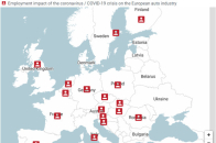 欧洲车企停产已影响111万员工 产量损失达123万辆