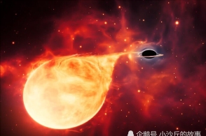 哈勃望远镜发现了一个巨大黑洞质量是太阳的5万倍在遥远的星系中撕裂