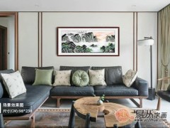 沙发背景墙挂画怎么选?有了这样的山水画作,人人为你点赞!