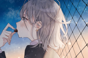 充满爱意的眼神,一眼就爱上的二次元美少女