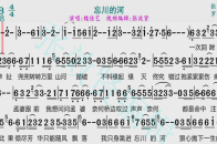歌曲忘川的河的动态有声简谱