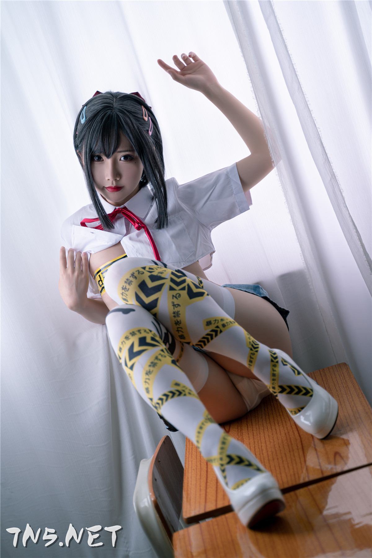 网络红人@面饼仙儿 - 短校服胶带[32P-475MB]