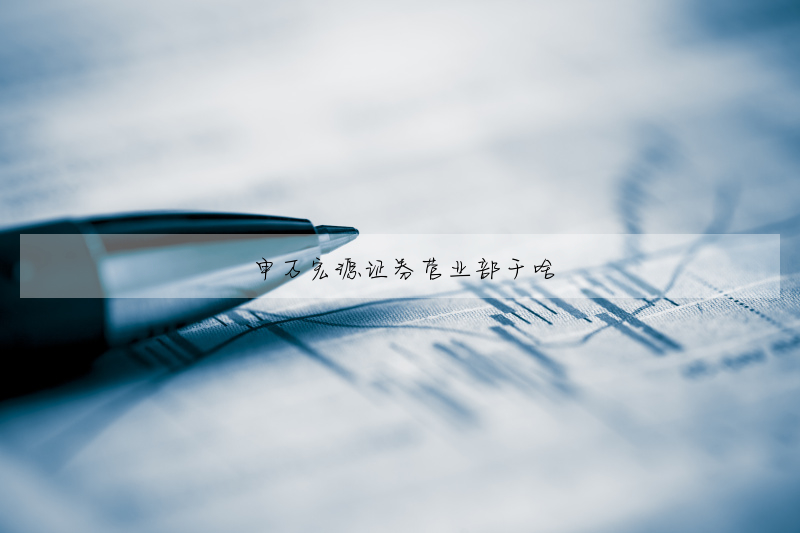 申万宏源证券营业部干啥