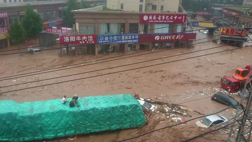 我在重灾区现场,直击河南省巩义市米河镇7.20暴击洪灾!