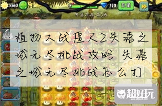 植物大战僵尸2失落之城无尽挑战攻略 失落之城无尽挑战怎么打