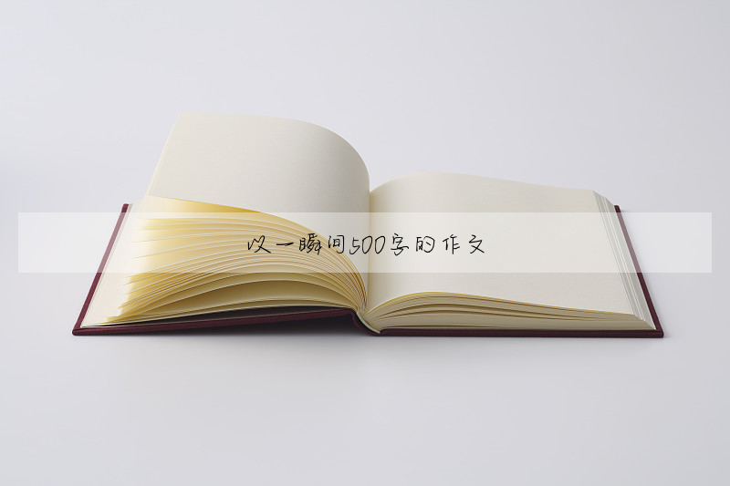 以一瞬间500字的作文