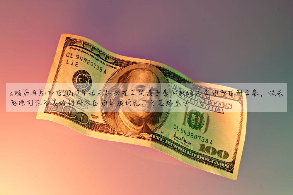 a股历年总市值2010年诺贝尔物理学奖授予曼彻斯特大学的两位科学家,以表彰他们在石墨烯材料方面的卓越研究。石墨烯是由