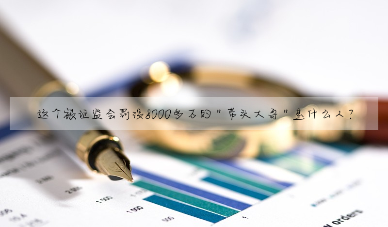 這個被證監會罰沒8000多萬的"帶頭大哥"是什麼人?