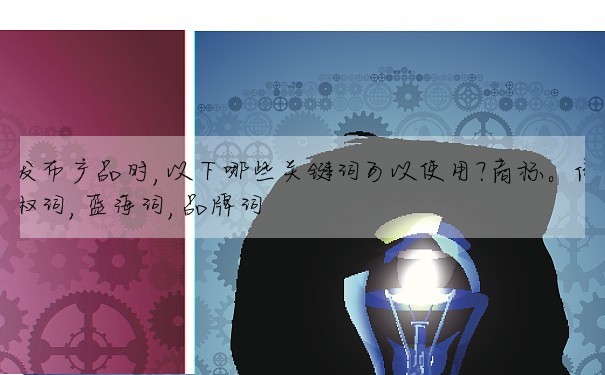 發布産品時,以下哪些關鍵詞可以使用?商标。侵權詞,藍海詞,品牌詞