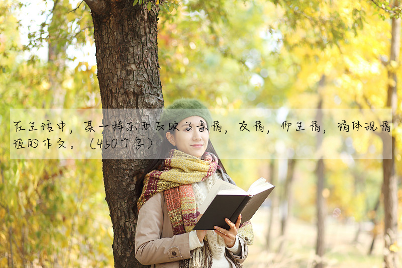 在生活中,某一样东西反映了亲情,友情,师生情,请体现情谊的作文。(450个字)