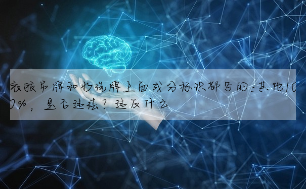 衣服吊牌和水洗牌上面成分标識都寫的:其他100%,是否違法?違反什麼