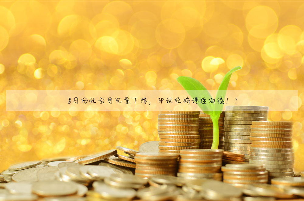 8月份社會用電量下降,印證經濟增速放緩!?