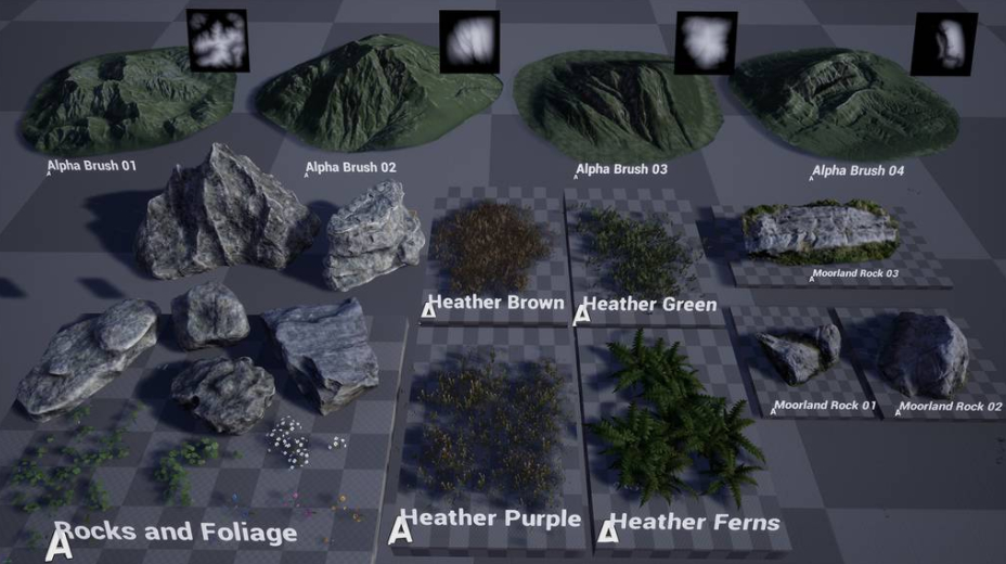 【UE4.25】荒原包 Moorlands Pack
