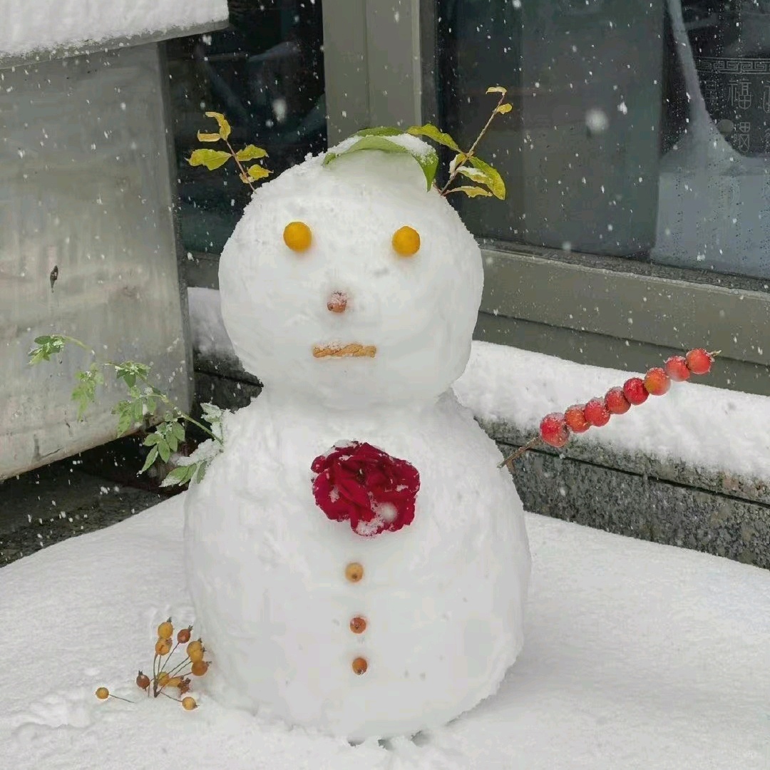 一组可爱雪人头像
