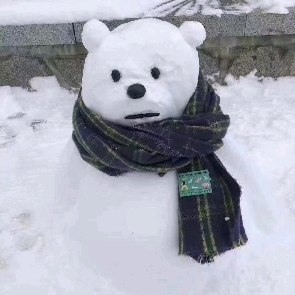 一组可爱雪人头像